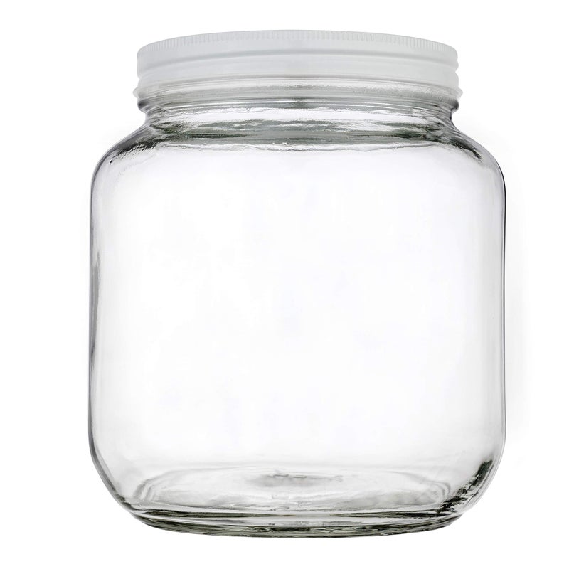 kitchentoolz Half Gallon Glass Large Mason Jar Wide Mouth with Airtight Metal Lid - 1/2 Gallon (64oz) Capacity - Pickling, Storing and Canning- BPA-Free Dishwasher Safe- By Kitchentoolz - Made in USA - Image 2